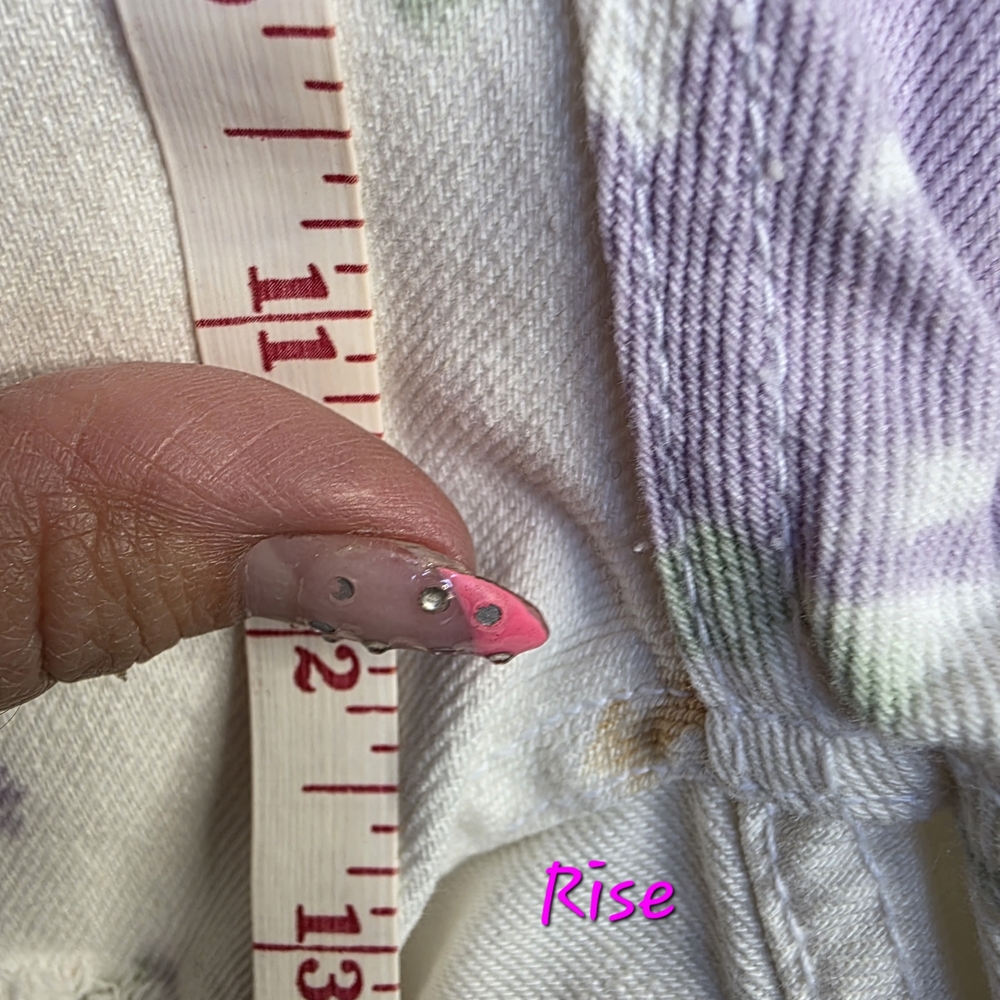 *3 FOR $12*Wild Fable Highest Rise White Multi Color Splatter CutOff Jean Shorts - Picture 9 of 10